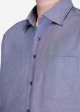 Wide Spread Plain Shirt (Dark Gray)