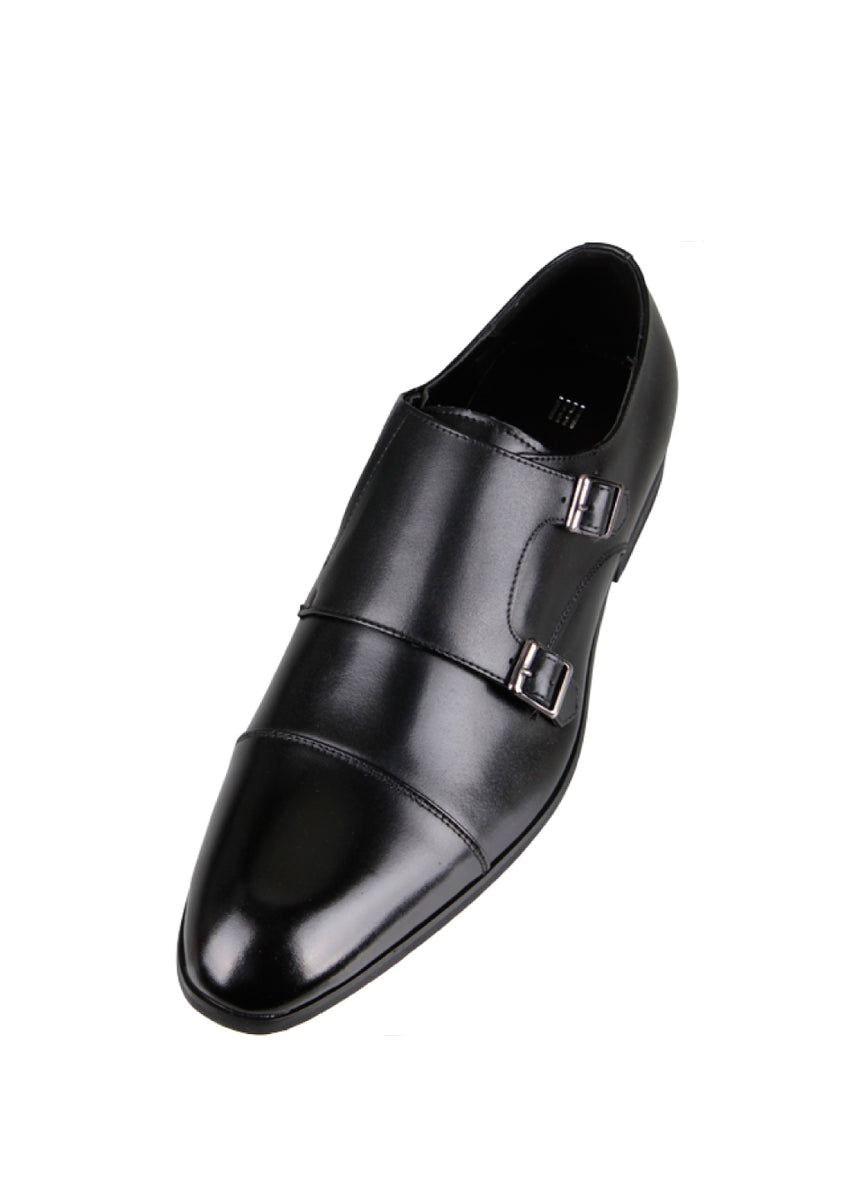 Plain toe double monk strap hot sale