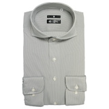 4S Non-iron Stripe Shirt (Dark Gray)