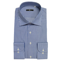 Wide Spread Stripe Shirt (Blue)