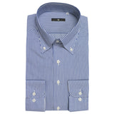 Button Down Stripe Shirt (Blue)