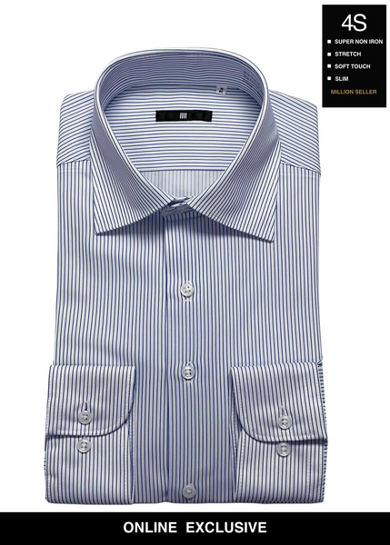 4S Non-iron Shirt (Navy)