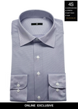 4S Non-iron Shirt (Navy-Gray)
