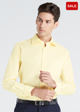 Wide Spread Plain Shirt (Yellow)