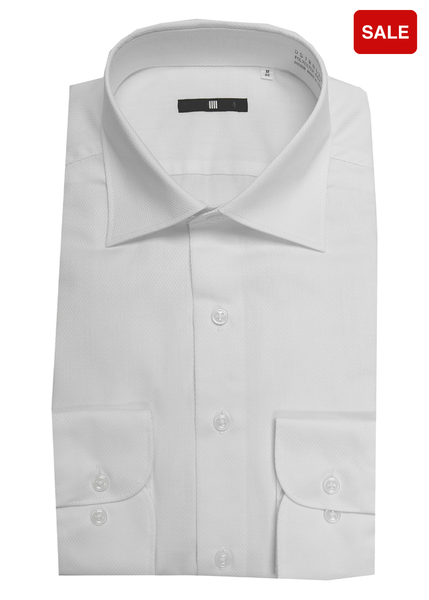 Wide Spread Dobby Shirt (White)