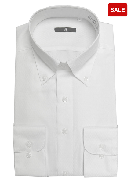 Button Down Dobby Shirt (White)