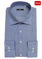 Wide Spread Stripe Shirt (Blue)