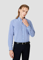 Button Down Check Shirt (Navy)