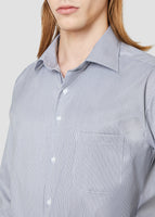 Wide Spread Stripe Shirt (Gray)