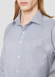 Wide Spread Stripe Shirt (Gray)