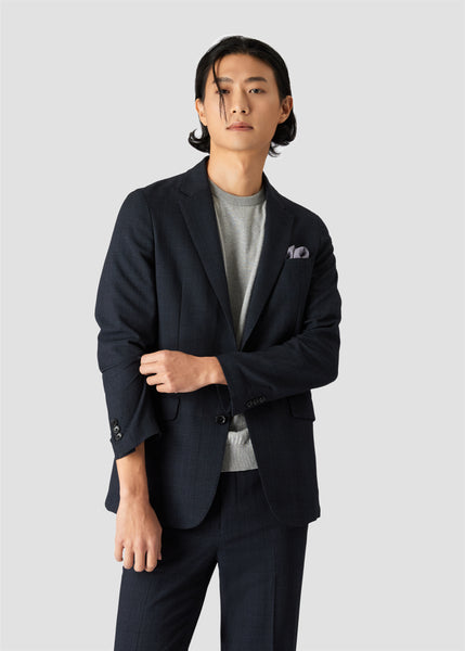 Glen Check Jacket (Smoky Blue)