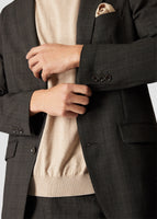 Glen Check Jacket (Chocolate Brown)