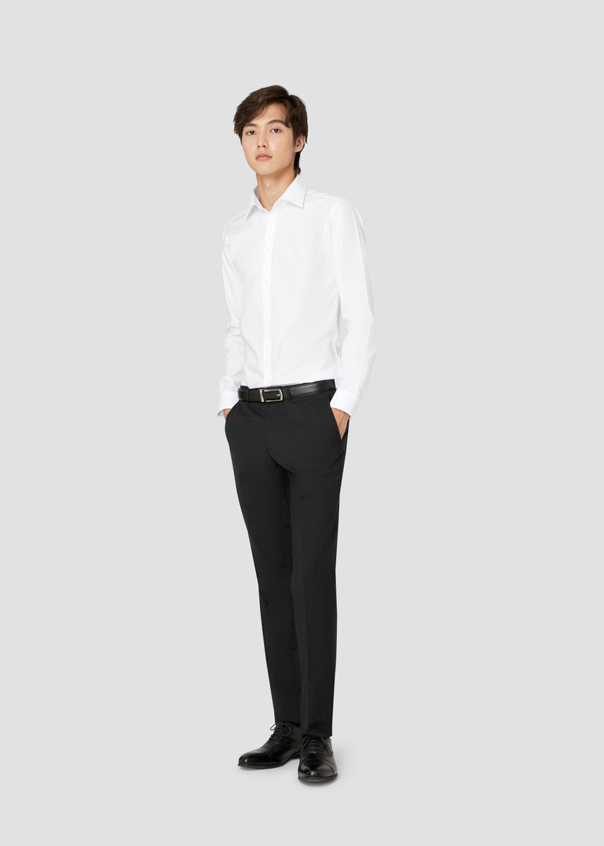 Wide Spread Dobby Shirt (White) – SUIT SELECT THAILAND