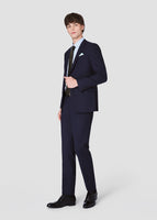 Houndstooth Stretch Suit (Navy)