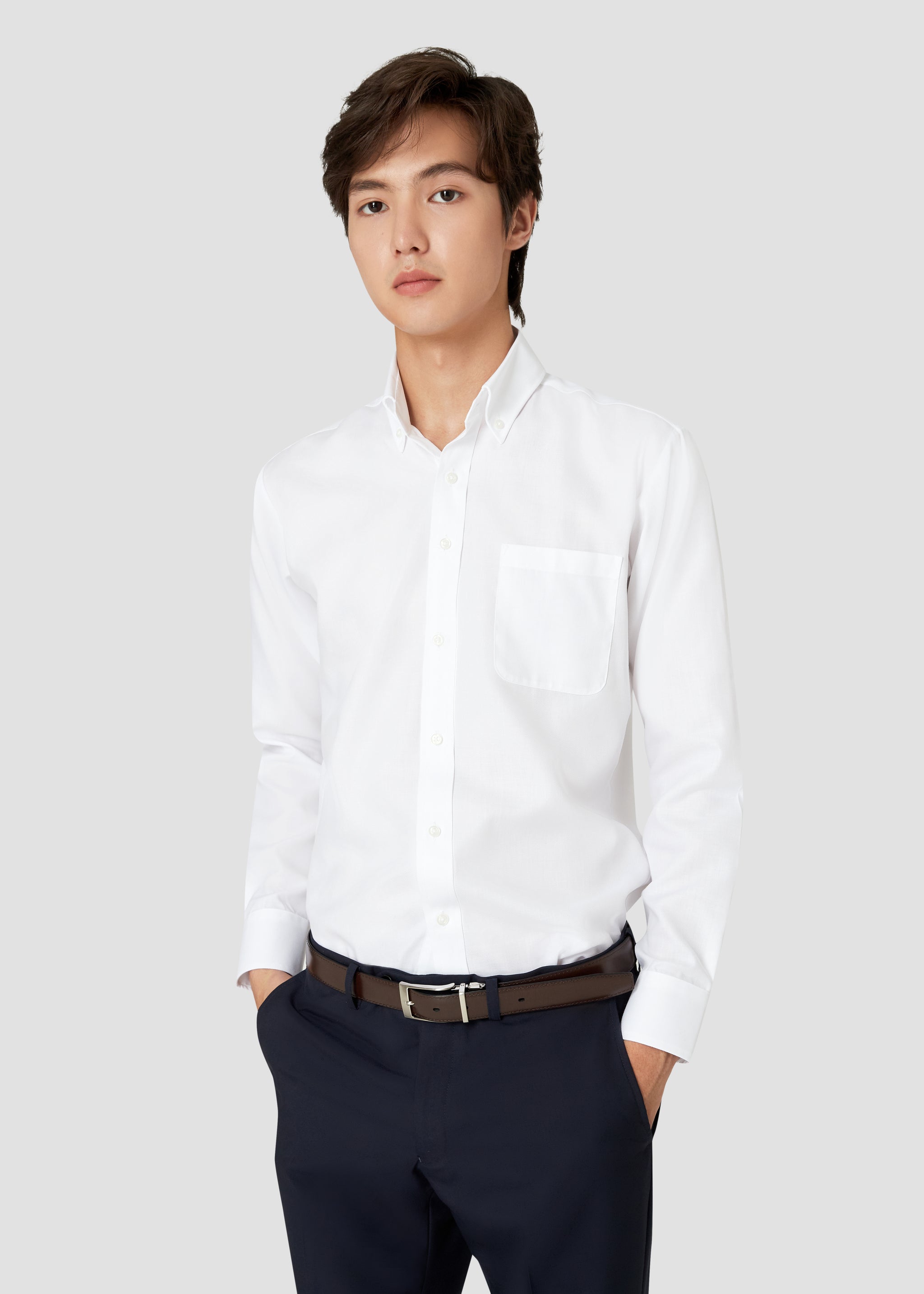 Short Aswin Shirt - Caleste - Regular Fit