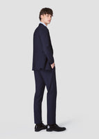 Houndstooth Stretch Suit (Navy)