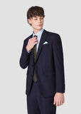 Houndstooth Stretch Suit (Navy)