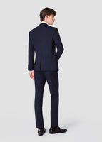 Glen Check Stretch Suit (Navy)