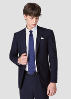 Glen Check Stretch Suit (Navy)