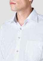 Wide Spread Dobby Shirt (White)