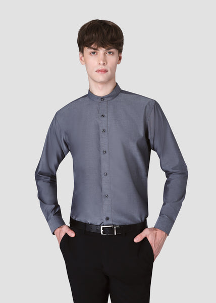 Stand Plain Shirt (Dark Gray)