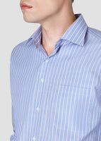 Wide Spread Stripe Shirt (Blue)