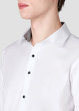 Wide Spread Shadow Shirt (White)