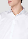 Wide Spread Twill Shirt (White)