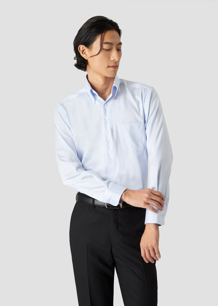 Button Down Dobby Shirt (Blue)