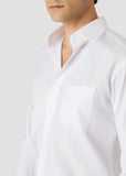 Wide Spread Plain Shirt (White)