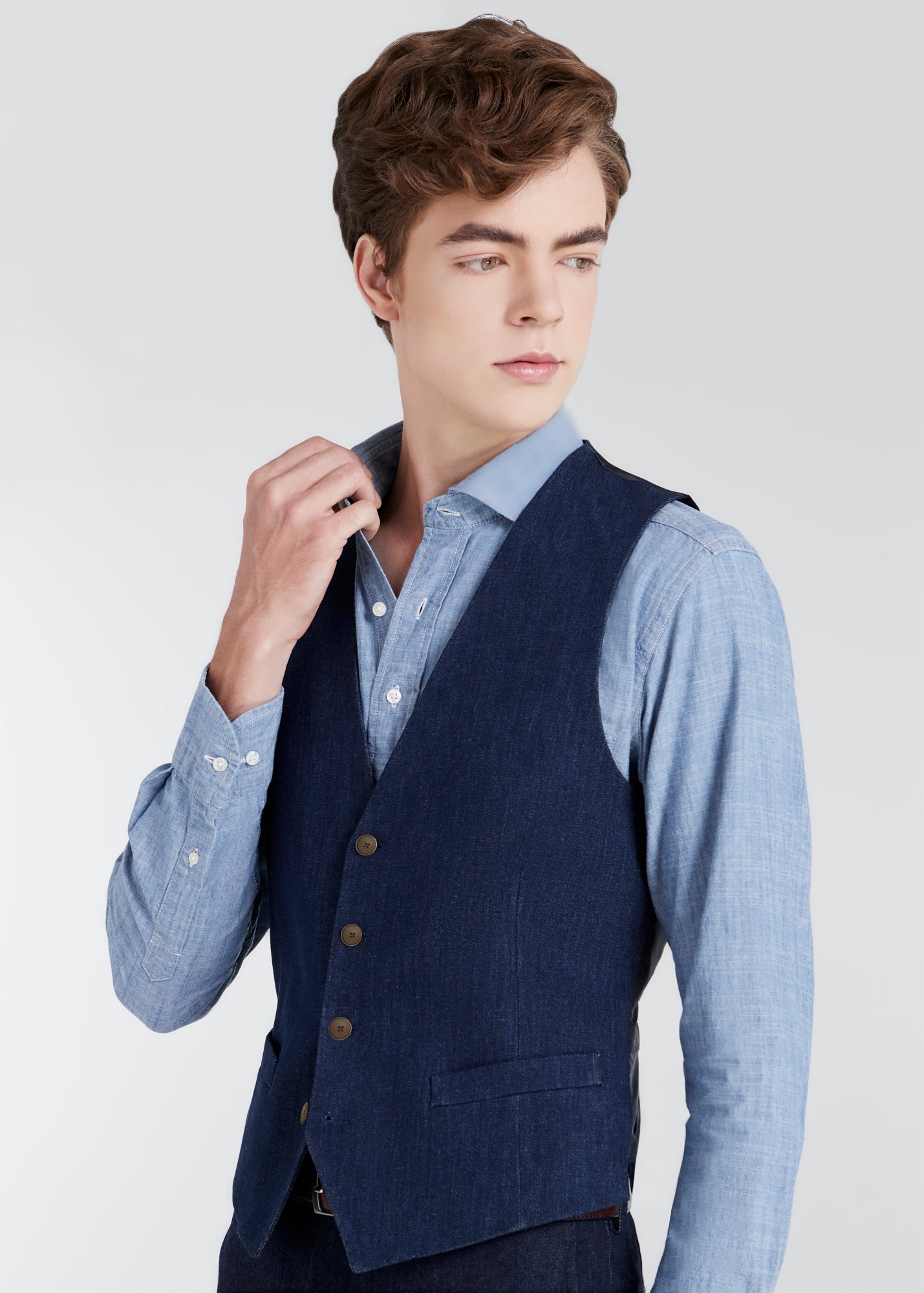 Kaihara Denim Vest (Blue) – SUIT SELECT THAILAND