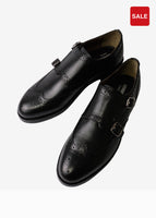 GORDON & BROS Double Monk Strap Shoes (Black)