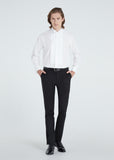 Wing Collar Pleated Shirt (White)