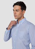 Skinny Plain Shirt (Blue)