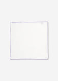 Gaku Pocket Square (White/Purple)
