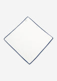 Gaku Pocket Square (White/Navy)