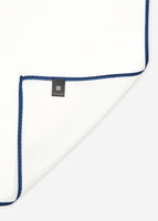 Gaku Pocket Square (White/Navy)