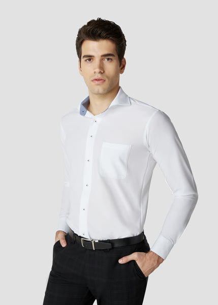 4S Non-iron Plain Shirt (White)
