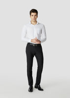 4S Non-iron Skinny Plain Shirt (White)