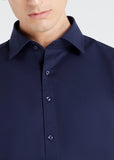 Skinny Plain Shirt (Navy)
