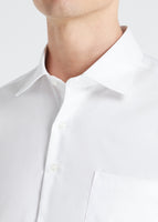 Wide Spread Plain Shirt (White)