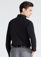 Wide Spread Plain Shirt (Black)
