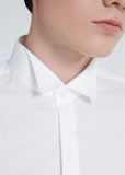 Wing Collar Dobby Shirt (White)