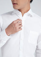 Skinny Wide Spread Shirt (White)